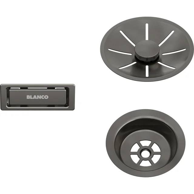 Blanco InFino kurvventilsett, manuell, Ø82 mm, sort krom | BC-A206900 Blanco InFino kurvventilsett, manuell, Ø82 mm, sort krom | BC-A206900