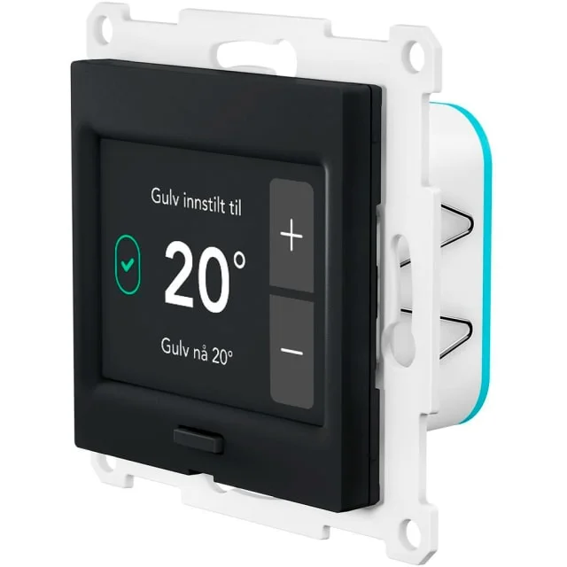 Plejd AB termostat med ledningssensor og romsensor, sort | 5401246