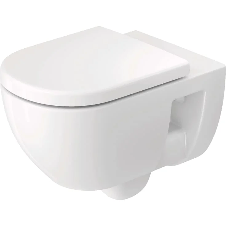 Duravit D-Code vegghengt toalett, uten skyllekant, hvit | 25140900002 Duravit D-Code vegghengt toalett, uten skyllekant, hvit | 25140900002