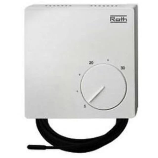 Roth Basicline romtermostat Multi, for kabling, med gulvføler, hvit | 17466394.140