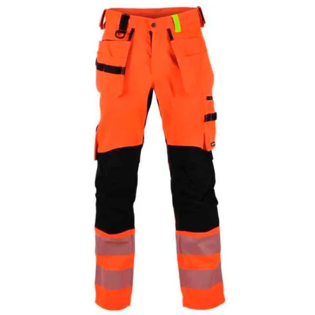 Bekken & Strøm Gjøvik håndverksbukse, HiVis kl.2, unisex, str. C64, oransje/sort | 676878