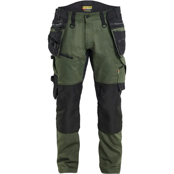 Blåkläder Workwear Striker håndverkerbukser med 2-veis stretch, grønn/sort, str. C54 | 1970-1149-4298_C54