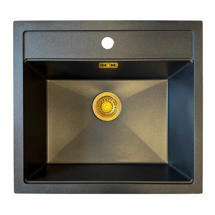 Secher Aalborg 500 BK1 kjøkkenvask, 56x51 cm, sort | 1501