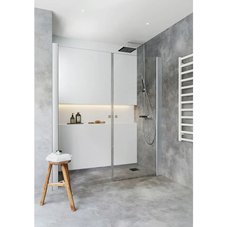 Hafa Igloo Pro dusjnisje, 155-159 cm, klart glass, aluminium profil | 1450582