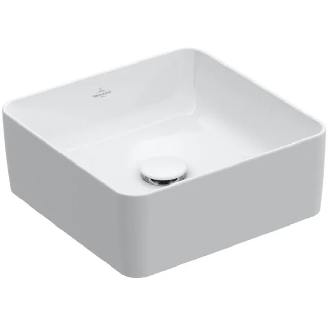 Villeroy & Boch Collaro toppmontert servant, 38×38 cm, med CeramicPlus, hvit | 4A2138R1