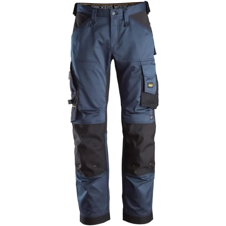 Snickers 6351 arbeidsbukse med stretch, marineblå/sort, str. 154 | 6351-9504_154