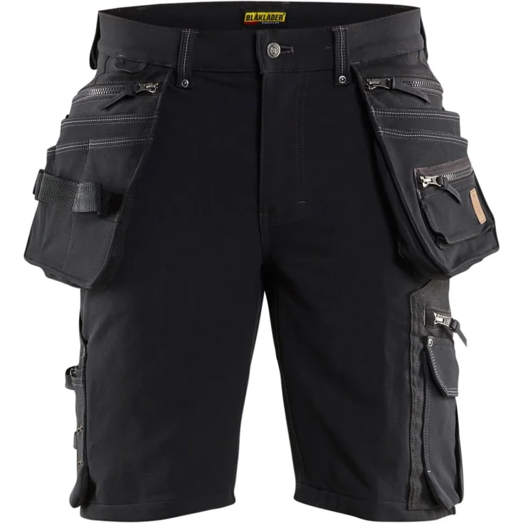 Blåkläder Workwear X1900 håndverksshorts med 4-veis stretch, sort, str. C62 | 1988-1644-9900_C62
