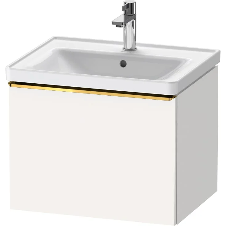 Duravit D-Neo servantskap, 58,4x45,2 cm, matt hvit/gull | DE4249034180000