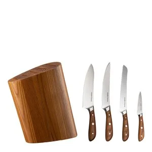 Nord knivsett 4 kniver med knivblokk ask v:6332438