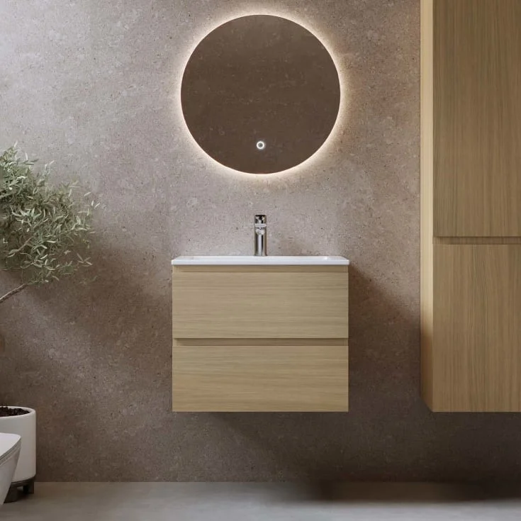Bathlife Eufori møbelpakke, med servant, 61×46,5×50 cm, lys eik | 401410246 Bathlife Eufori møbelpakke, med servant, 61×46,5×50 cm, lys eik | 401410246
