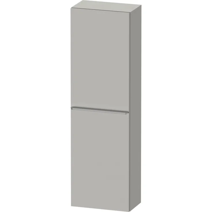 Duravit D-Neo høyskap, 40x132 cm, venstre, matt grå/stål | DE1318L70070000