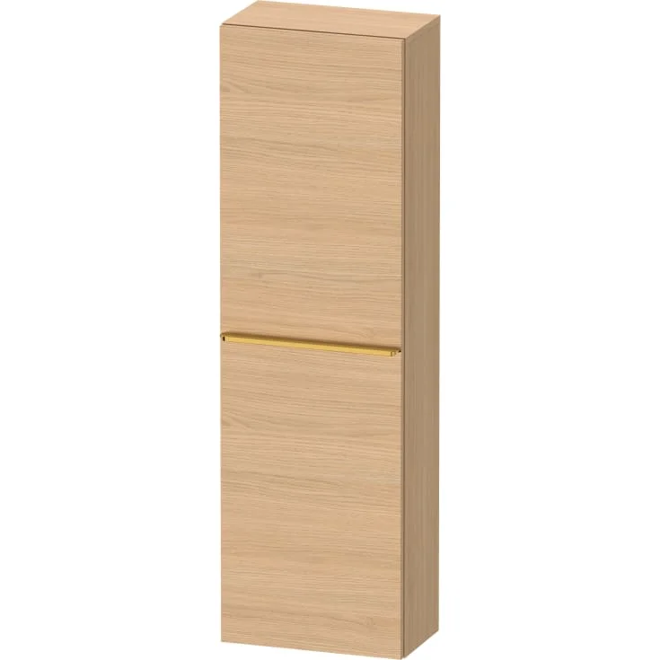Duravit D-Neo høyskap, 40x132 cm, høyre, eik/gull | DE1318R34300000