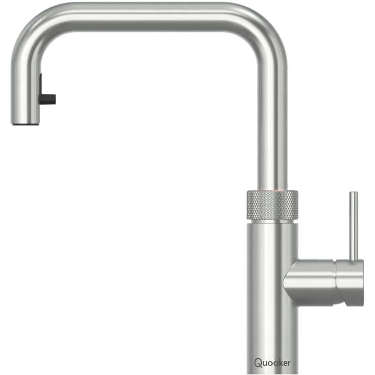 Quooker Flex Square kjøkkenarmatur, uttrekkbar tut, stål | Q212100402 Quooker Flex Square kjøkkenarmatur, uttrekkbar tut, stål | Q212100402