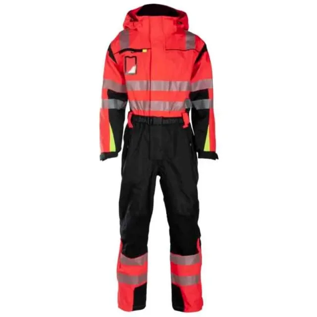 Bekken & Strøm Halten Extreme skalldress, HiVis kl.3, unisex, str. 4XL, rød/sort | 607205