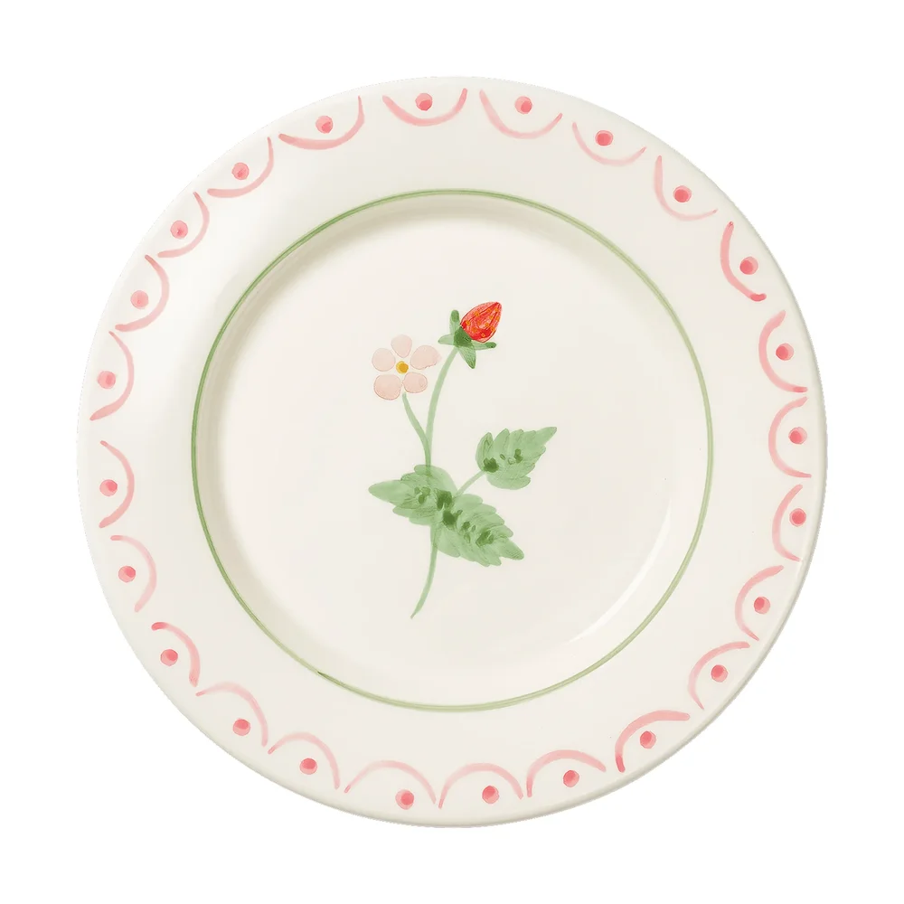 Cottage flower Wild Strawberry salattallerken v:7935678