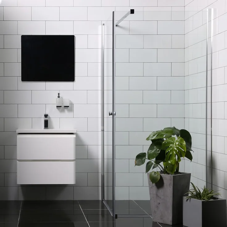 Bathlife Allsidig dusjhjørne, 70×100 cm, klart glass, sølv profil | 40728489 Bathlife Allsidig dusjhjørne, 70×100 cm, klart glass, sølv profil | 40728489