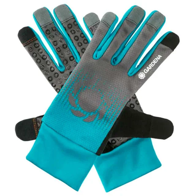 Gardena hage hanske, silikonbelegg, fleksibelt mesh, S | 11500-20