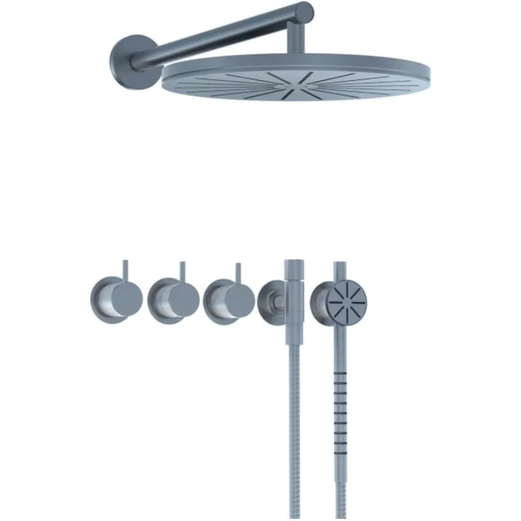 Vola 5471S-061 dusjtermostat, med hode- og hånddusj, rustfritt stål | 5471S-061-40 Vola 5471S-061 dusjtermostat, med hode- og hånddusj, rustfritt stål | 5471S-061-40