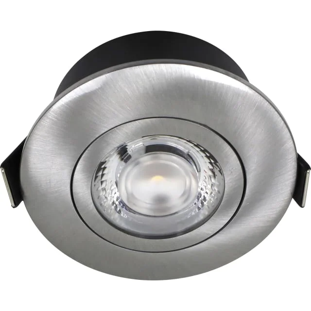 Nordtronic Low Profile Flexible downlight, Ø7,5 cm, DTW, børstet alu | 35712027