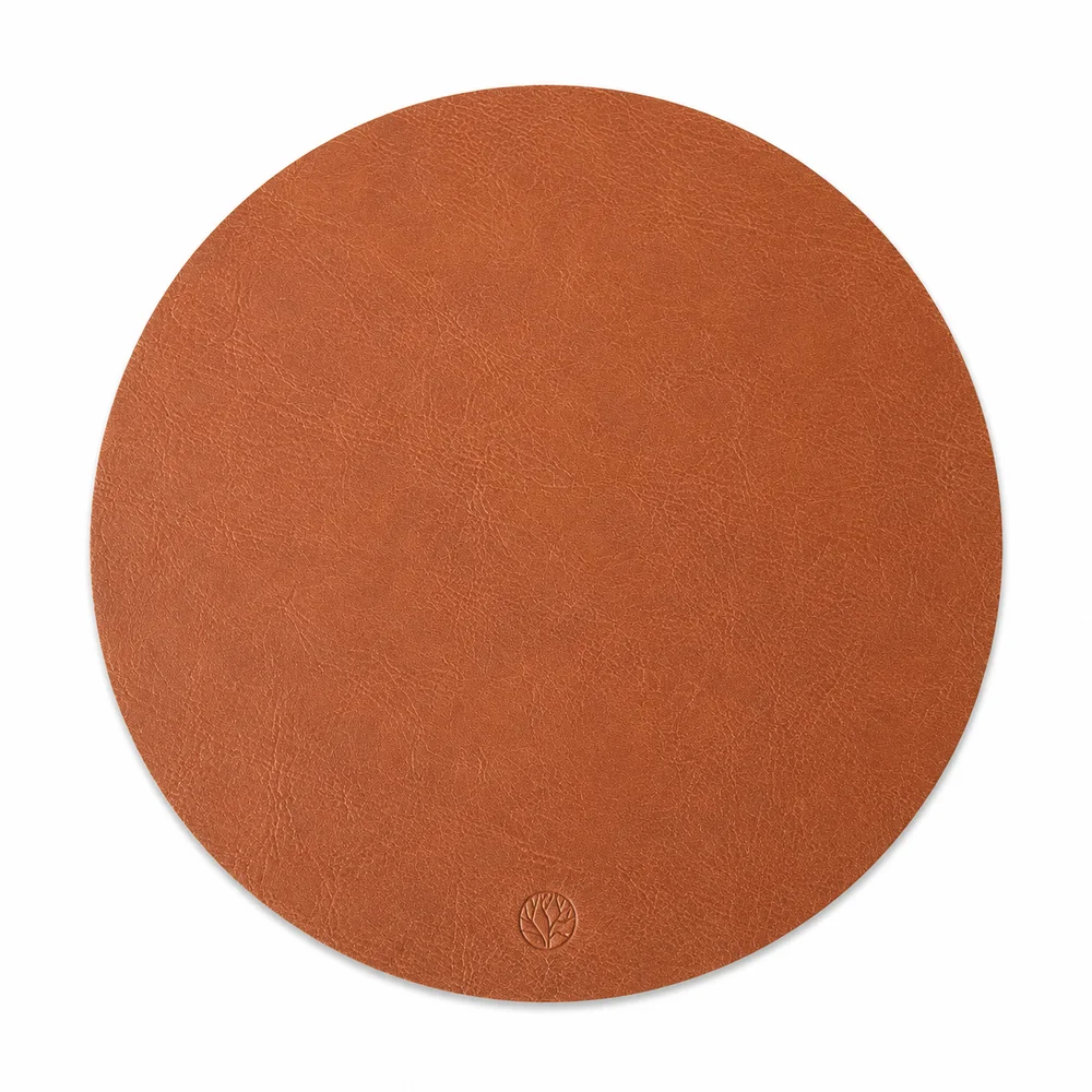 Dekkebrikke kunstlær kastanje ø40cm v:5430098