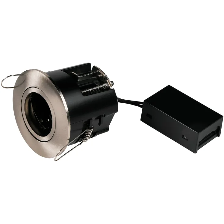 NVC Arden Pro utendørs innbygningsspot, rund, GU10, børstet aluminium | 5056673200679
