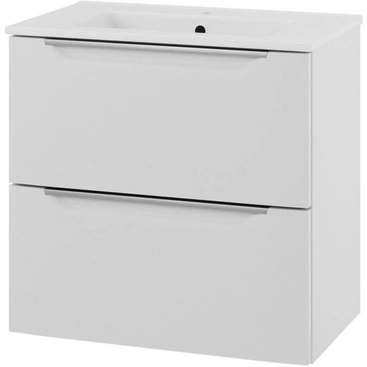 Linn Bad Mari Smal servantskap, 2 skuff, 60x35x57 cm, senter, hvit matt | 117106