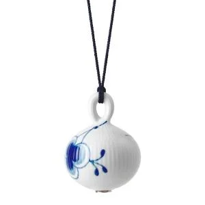 Blå Mega Riflet julekule 9,5 cm deco 1 v:1072083