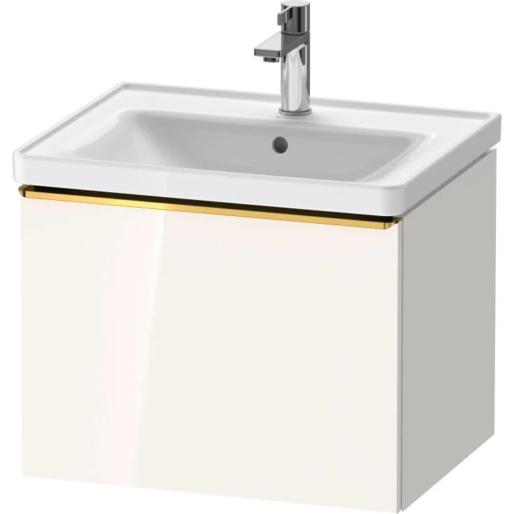 Duravit D-Neo servantskap, 58,4x45,2 cm, hvit høyglans/gull | DE4249034220000