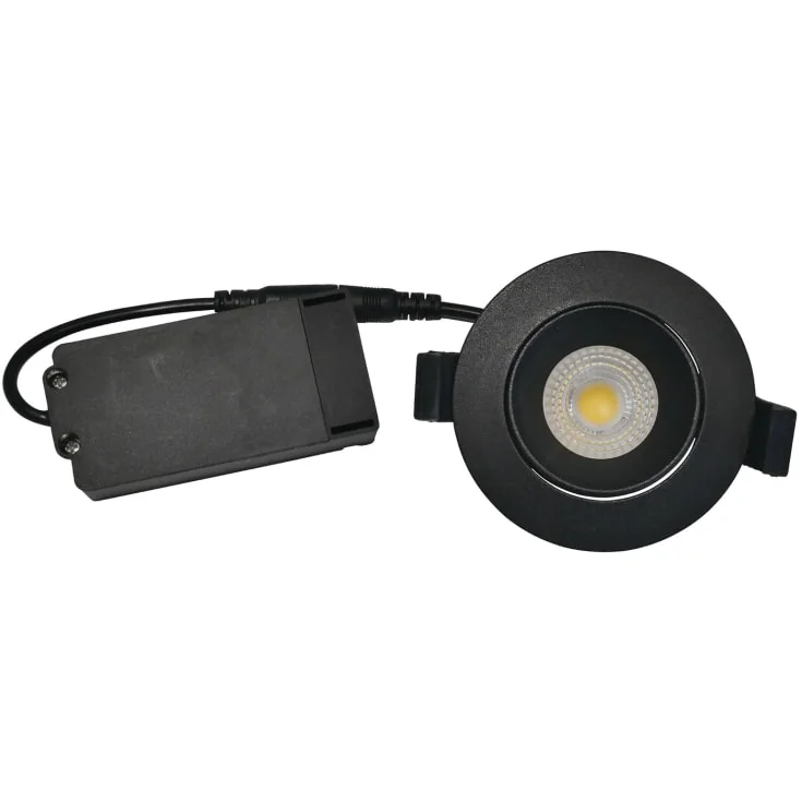 Nordtronic Velia Low Profile downlight, 5W/2700K, LED, matt svart | 31143092