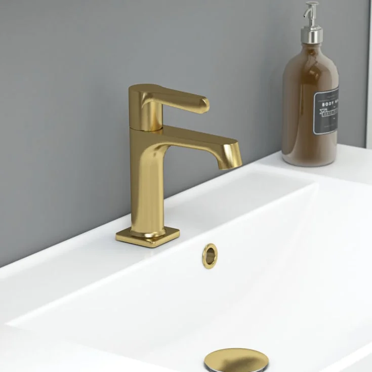 Dansani overløpsrosett til solid surface- og marmorservant, messing | 4880144