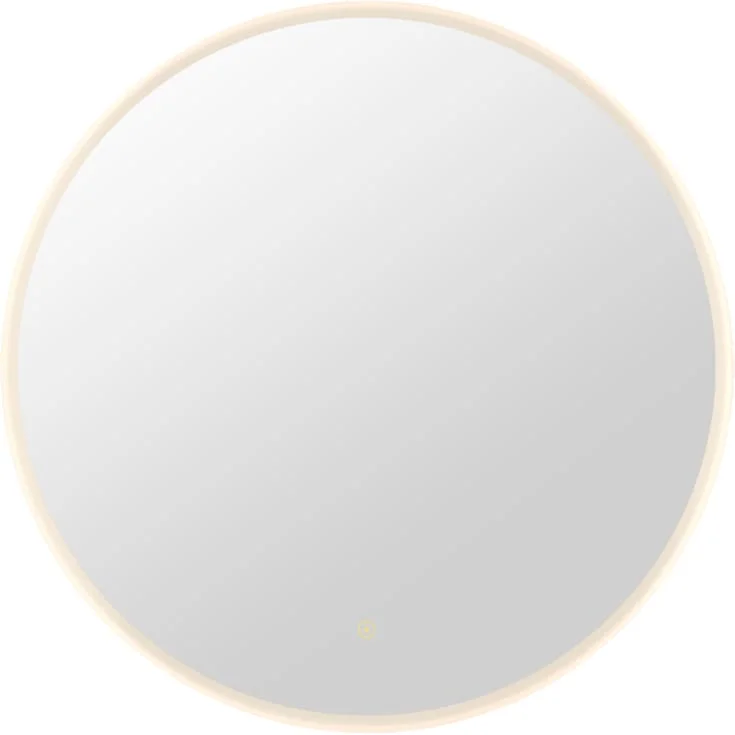 Loevschall Atlas speil med lys, dimbar, Ø80 cm | 3443455565