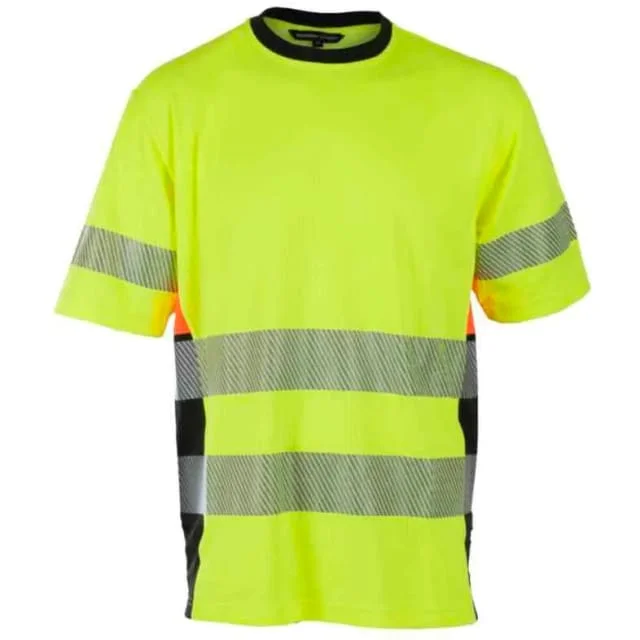Bekken & Strøm Gjøvik T-skjorte, HiVis kl.3, unisex, str. XS, gul/sort | 27314134