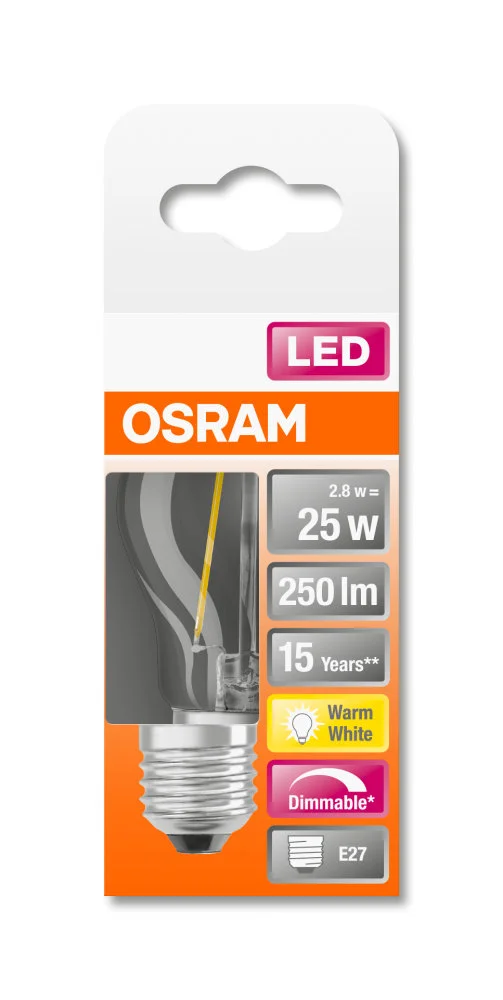 LED Classic P 25 2.8W 2700K klar dim E27 v:8830962