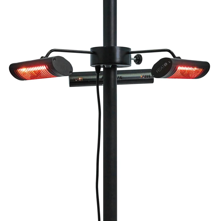 Heat1 infrarød terrassevarmer til parasoll, 3x 670W | 212-350 Heat1 infrarød terrassevarmer til parasoll, 3x 670W | 212-350