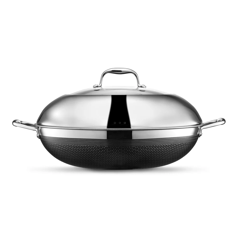 Wok med lokk 36cm hybrid v:7618557 Wok med lokk 36cm hybrid v:7618557