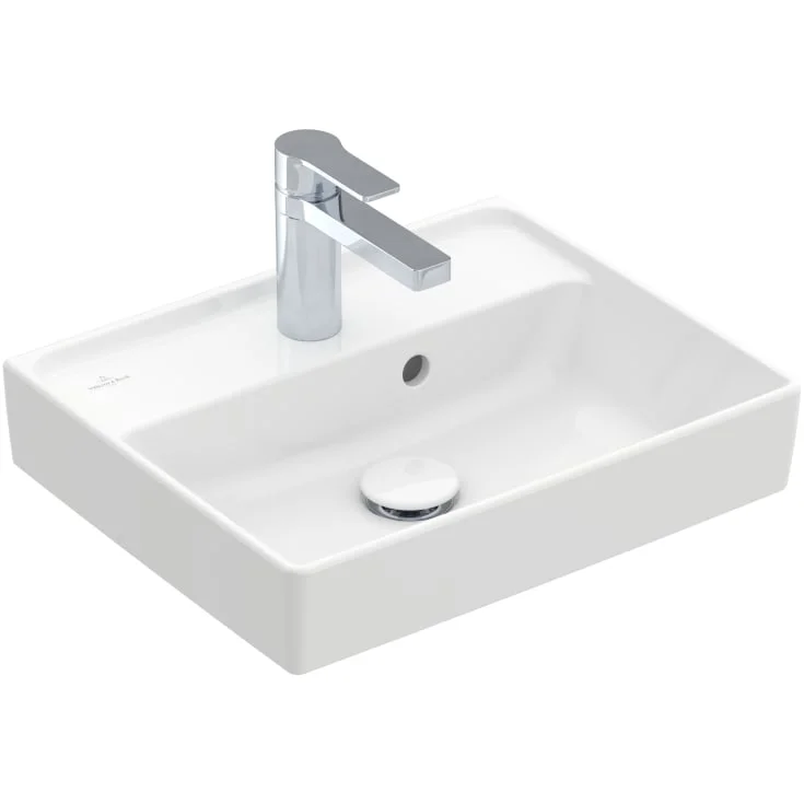 Villeroy & Boch Collaro vegghengt servant, 45×37 cm, med CeramicPlus, hvit | 433445R1