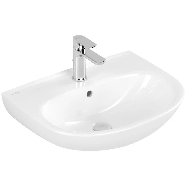 Villeroy & Boch O.Novo vegghengt servant, 55×44 cm, med CeramicPlus, hvit | 4A4055R1