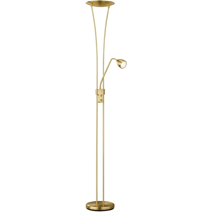 Trio Lighting Arizona gulvlampe, messing | 426410208