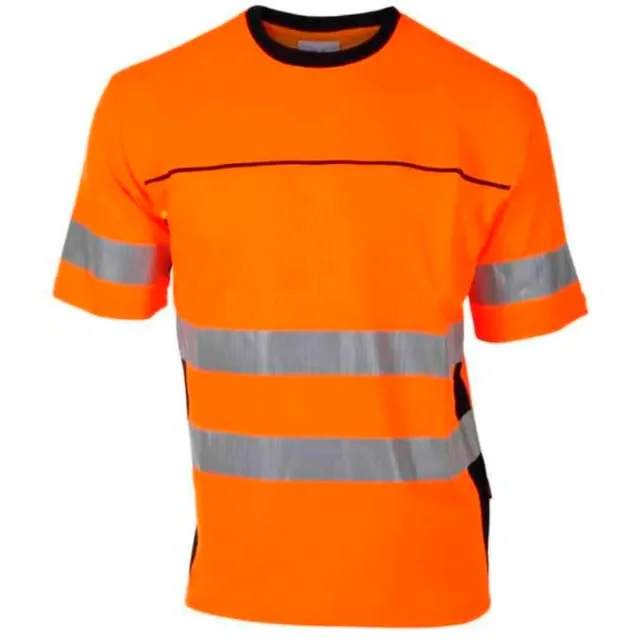 Bekken & Strøm Bergset T-skjorte, HiVis kl.2, unisex, str. M, oransje/sort | 677258 Bekken & Strøm Bergset T-skjorte, HiVis kl.2, unisex, str. M, oransje/sort | 677258