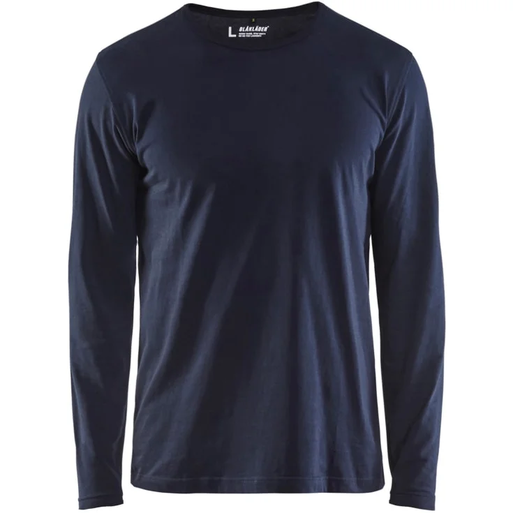 Blåkläder Workwear 35001 langermet t-skjorte, mørk marineblå, str. S | 3500-1042-8600_S