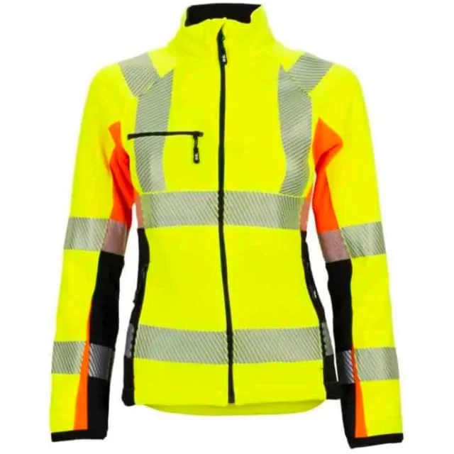 Bekken & Strøm Gjøvik fleecejakke, HiVis kl.2, dame, str. XL, gul/sort | 27302825