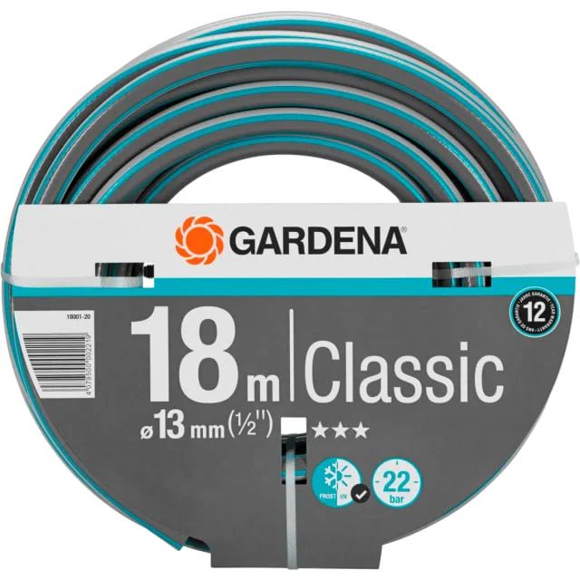Gardena Classic hageslange, trykkbestandig, frost- og UV-bestandig, 18 m, 13 mm | 18001-20