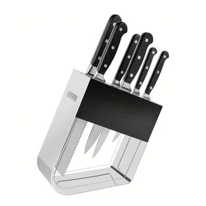 Century knivblokk med kniver 7 deler svart v:1013103 Century knivblokk med kniver 7 deler svart v:1013103