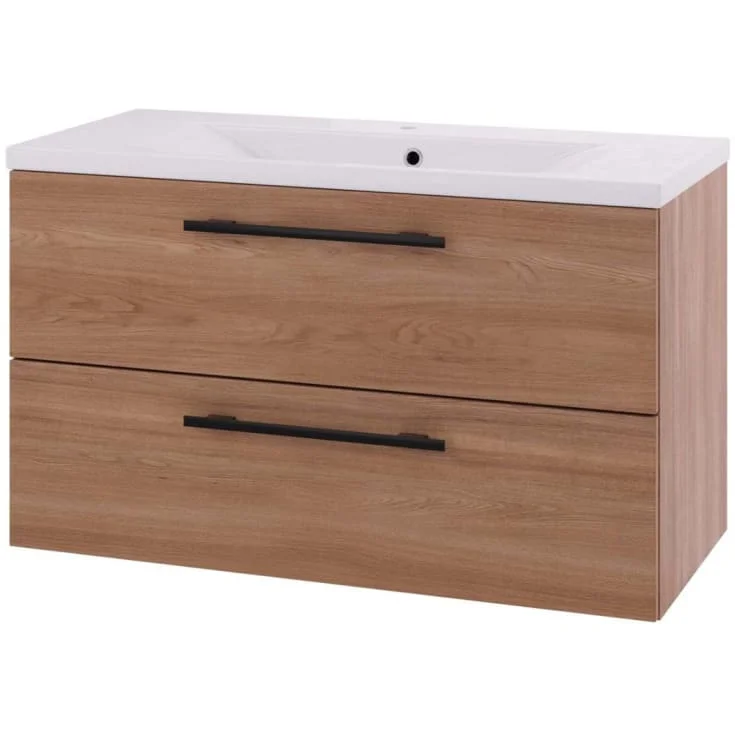 Linn Bad Ingrid servantskap, 2 skuffer, 100x45,3x57 cm, eik | 110510