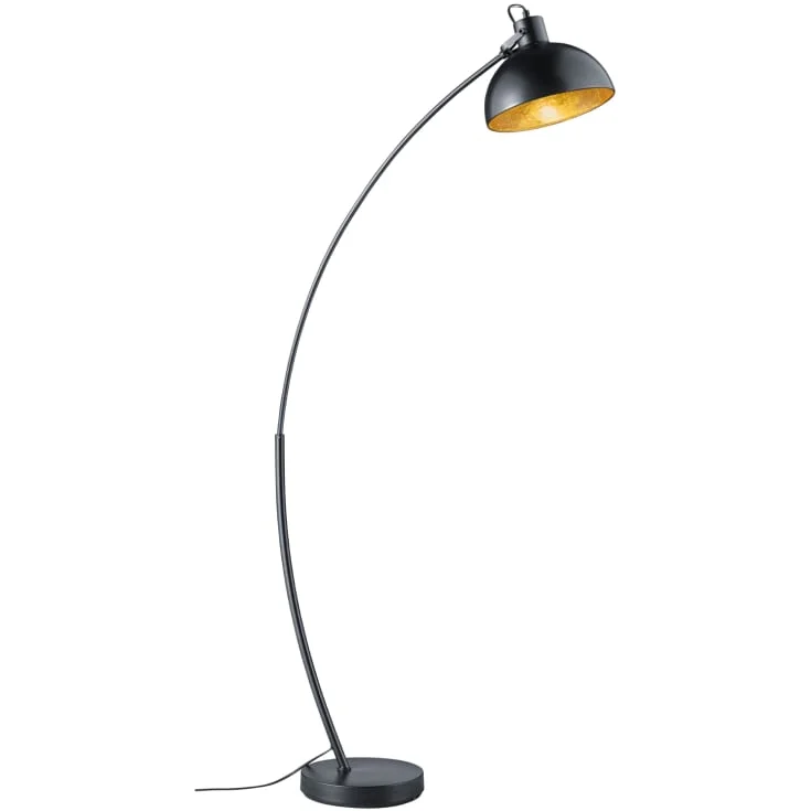 Trio Lighting Recife gulvlampe, svart/gull | R46041032 Trio Lighting Recife gulvlampe, svart/gull | R46041032