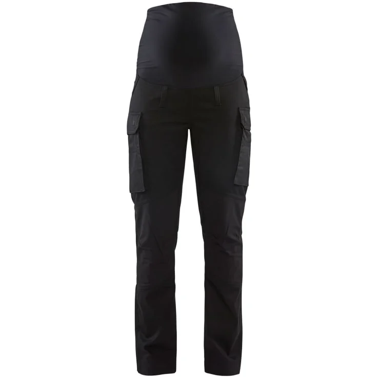 Blåkläder Workwear 7101 servicebukser med 2-veis stretch, for gravide, sort, str. 2XL | 7101-1830-9900_2XL