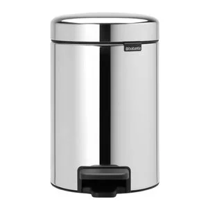 NewIcon pedalbøtte 3L blankt stål v:4286132