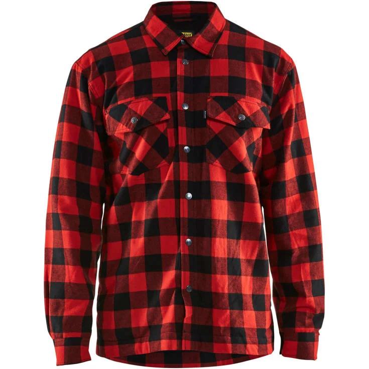 Blåkläder Workwear 3225 fôret skogbruksskjorte, rød/sort, str. S | 3225-1131-5699_S Blåkläder Workwear 3225 fôret skogbruksskjorte, rød/sort, str. S | 3225-1131-5699_S