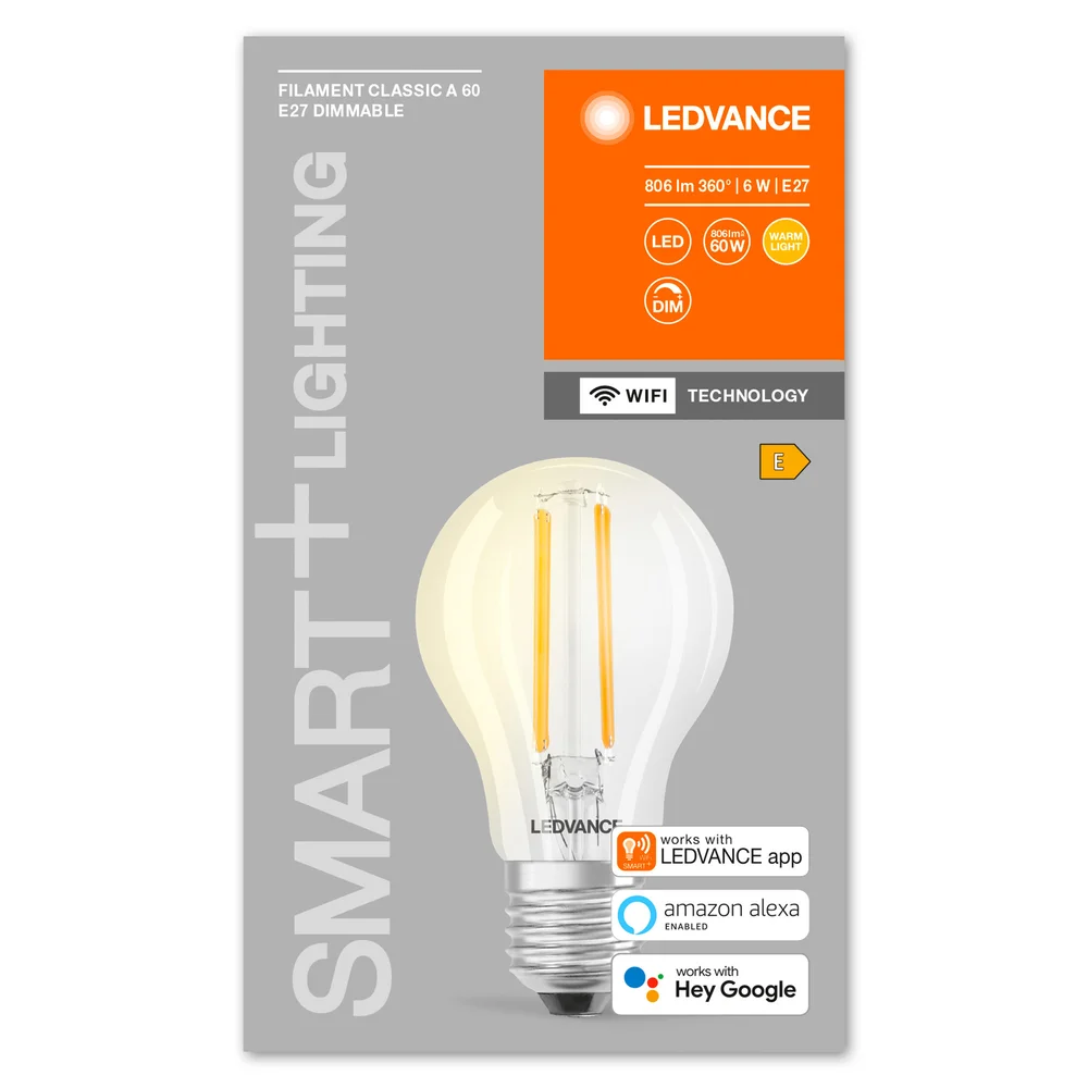 Smart+wifi Classic A 60 klar dim E27 2700K v:7498240 Smart+wifi Classic A 60 klar dim E27 2700K v:7498240