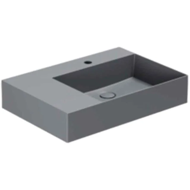 Lavabo Elegance SQ 65 L servant, 65x45 cm, venstre, matt antrasitt | 121037071
